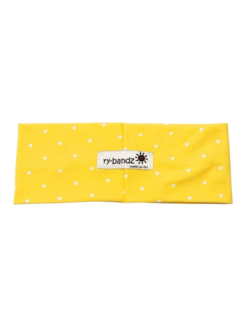 NEW Yellow Polka Dot Headband Wrap Wide Stretch Hair Band Boho Cute Summer